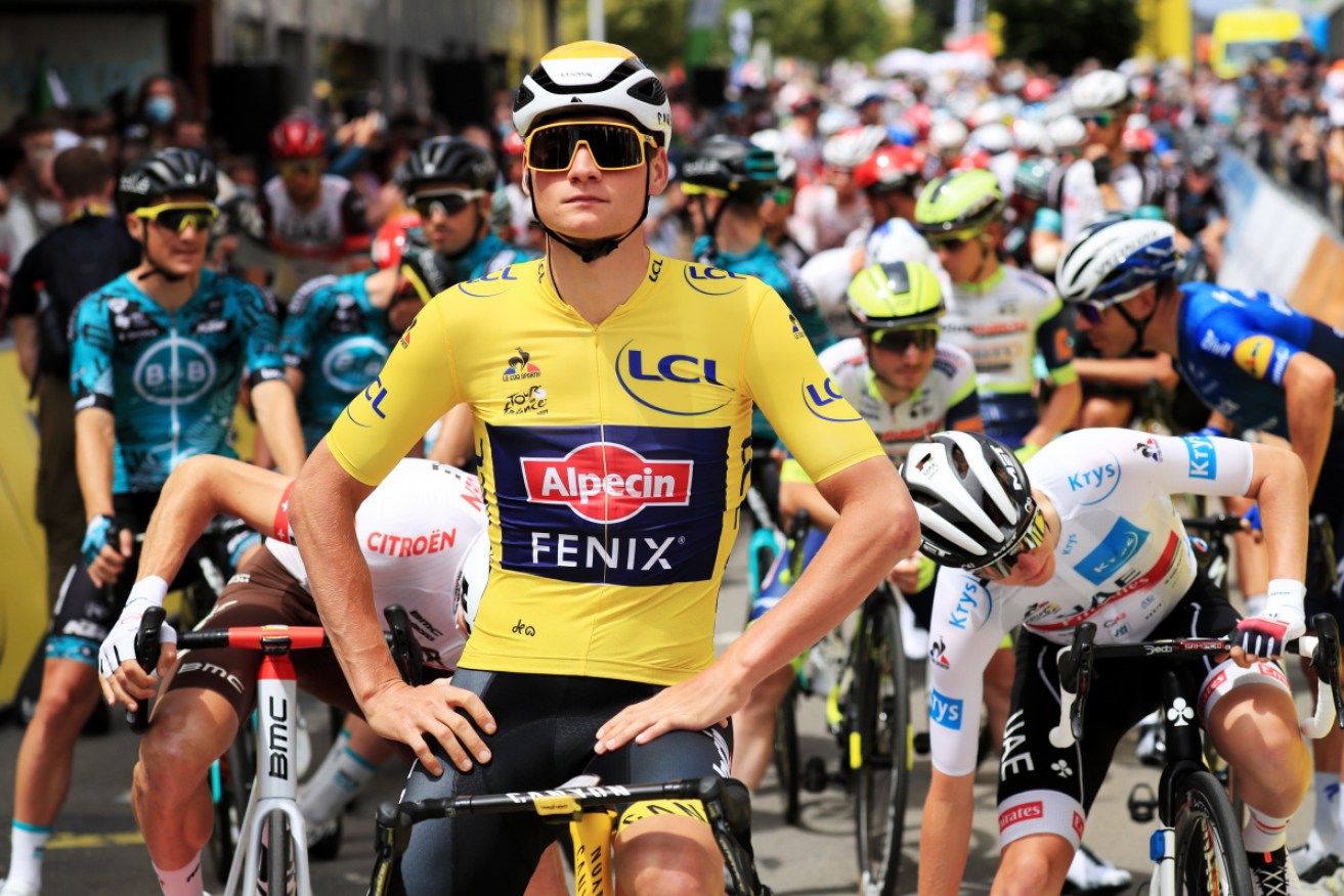 Mathieu Van Der Poel withdrew from the race after a sleepless night at Kogarah police station. <i>Photo: EPA</i>