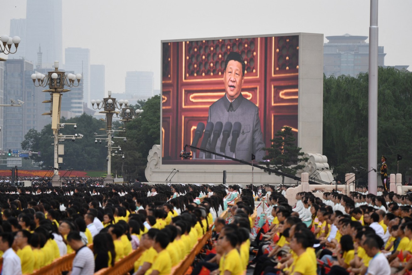 The Chinese President spoke for an hour from Tiananmen square