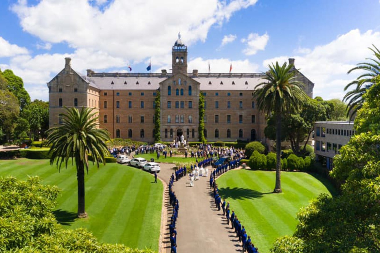 The Pfizer vaccine was administered to students at the exclusive Sydney Catholic school.