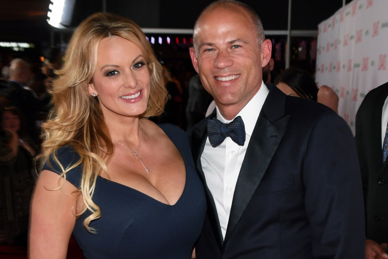 Stormy Daniels with Michael Avenatti in 2019, when the duo were targeting Donald Trump with lawsuits.