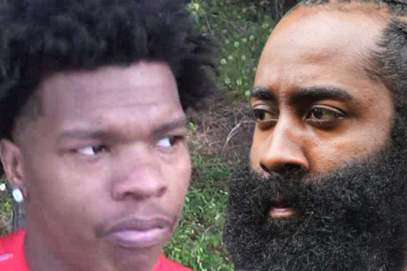 Rapper Lil Baby (left) and NBA buddy James Harden were minding their own business -- and an ounce of weed -- when the gendarmes swooped.