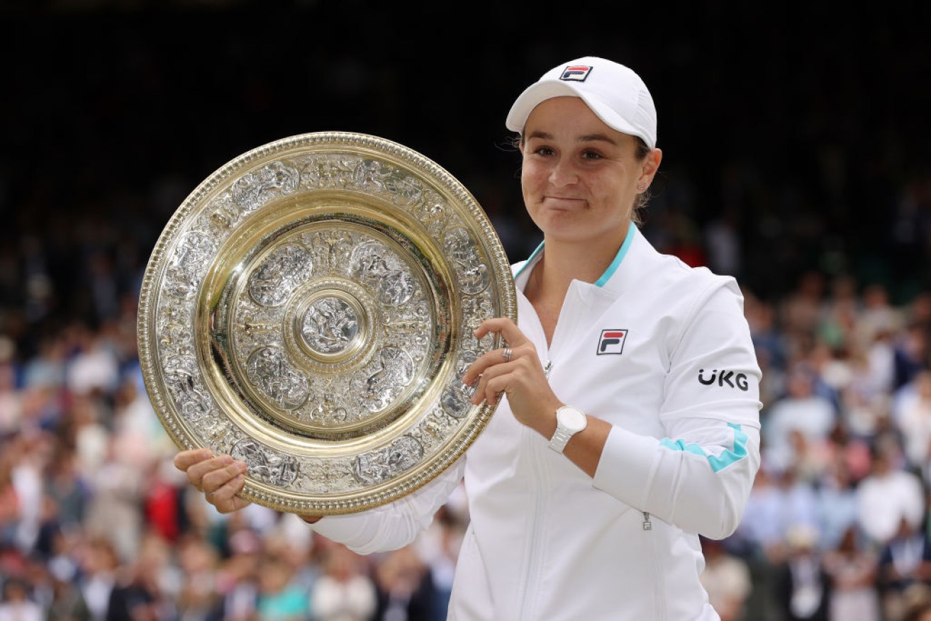 Ash Barty's name will be etched in history on the Venus Rosewater Dish.