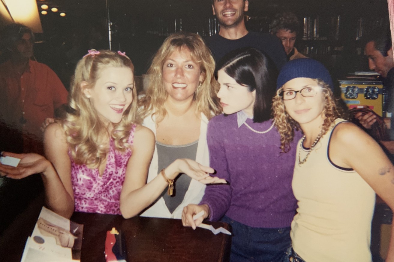 Reese Witherspoon, Karen McCullah, Selma Blair and Meredith Scott Lynn on the set of <i>Legally Blonde</i>, which came out 20 years ago.