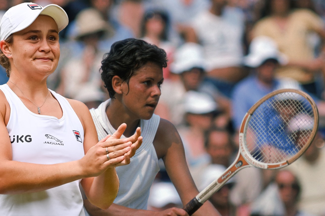 Our Wimbledon women – Ash Barty and Evonne Goolagong Cawley.