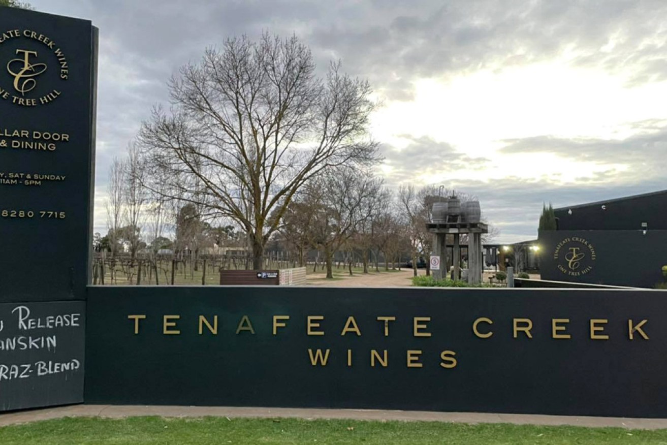 There are seven COVID cases linked to the Tenafeate Winery at Yattalunga. Photo: Facebook