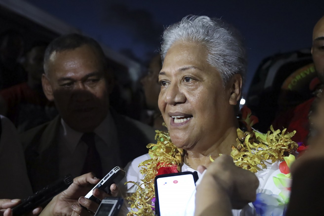 Fiame Naomi Mata'afa has finally been sworn in as Samoa's first woman PM after a three-month post-election battle.