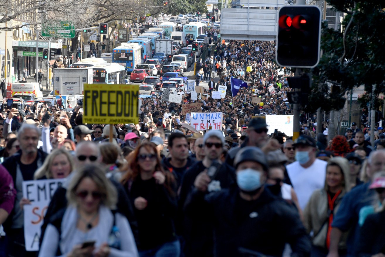 NSW Police working to prevent another anti--lockdown protest have arrested an alleged organiser.