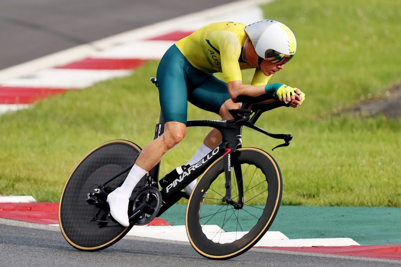 Rohan Dennis powers to bronze in the individual time-trial at Fuji International Speedway on Wednesday.