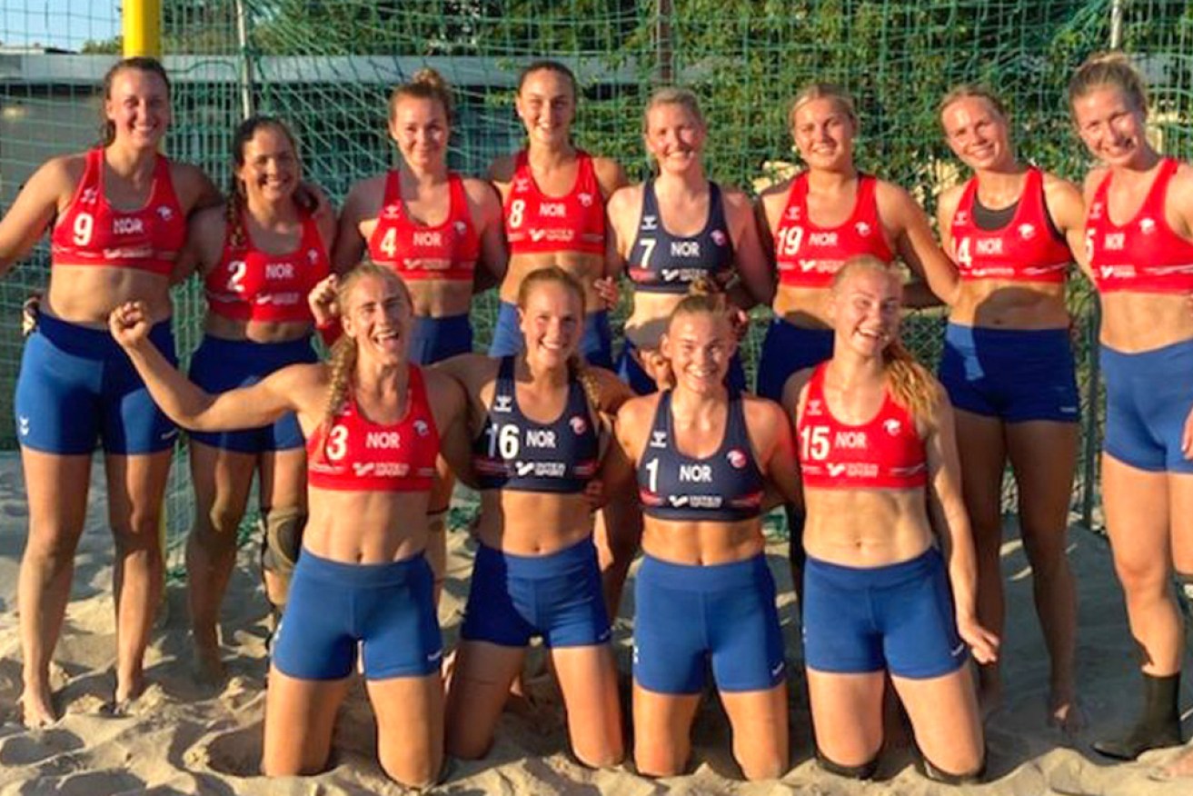 Norway's beach handball team copped a fine for wearing these shorts rather than bikini bottoms. 