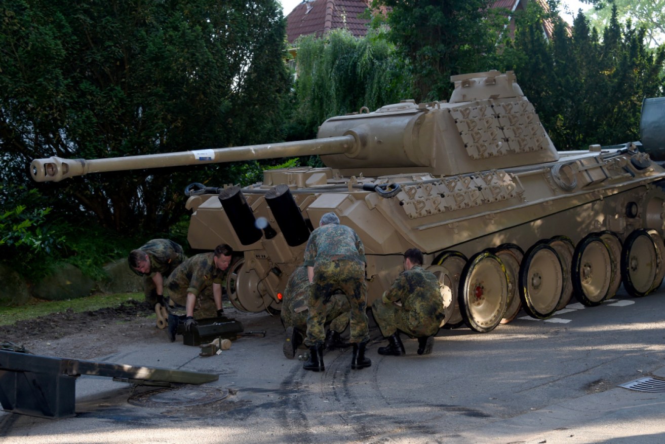 Among the man's war memorabilia collection was a Panther tank like this one.