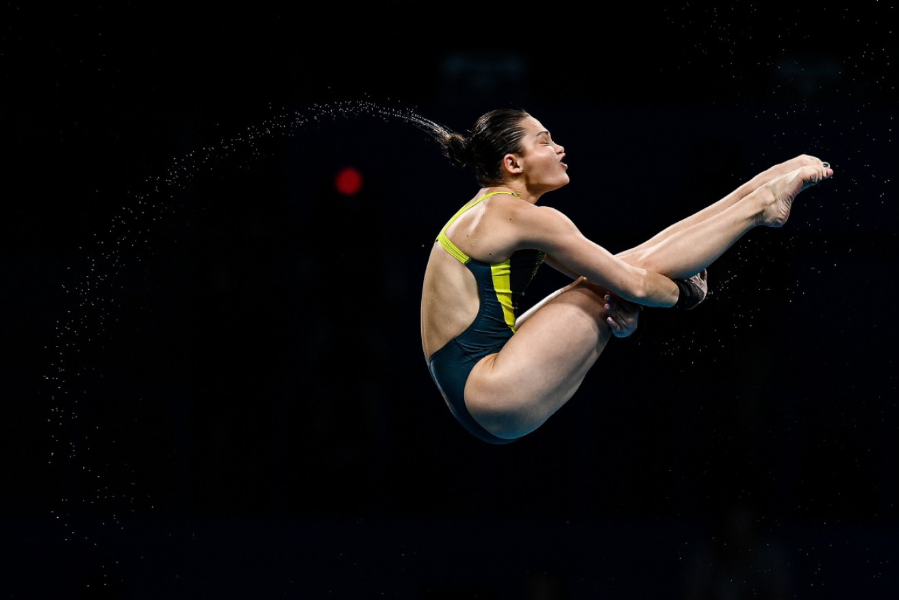 Australian veteran Melissa Wu broke through to win the bronze medal in 10m platform diving.