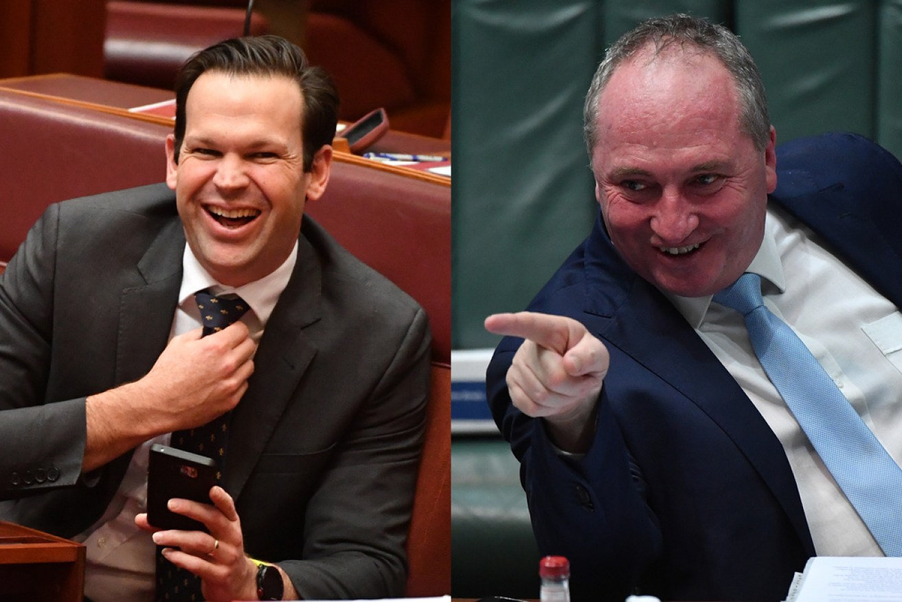 Matt Canavan and Barnaby Joyce are some of the most outspoken climate change sceptics in the Coalition.
