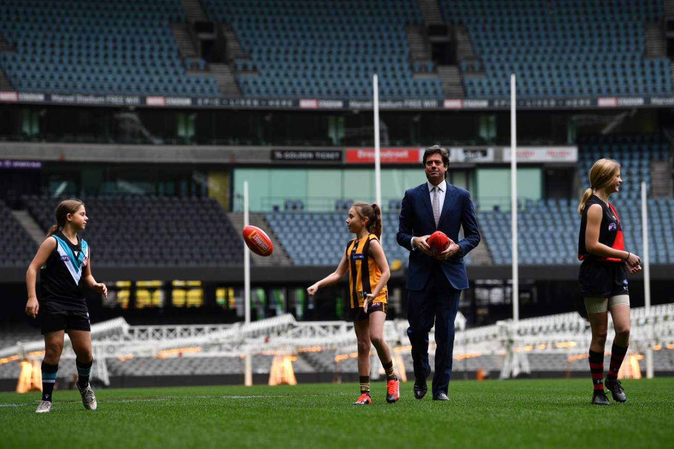 Gillon McLachlan is sending a message to every female playing football with 18 teams in the AFLW.
