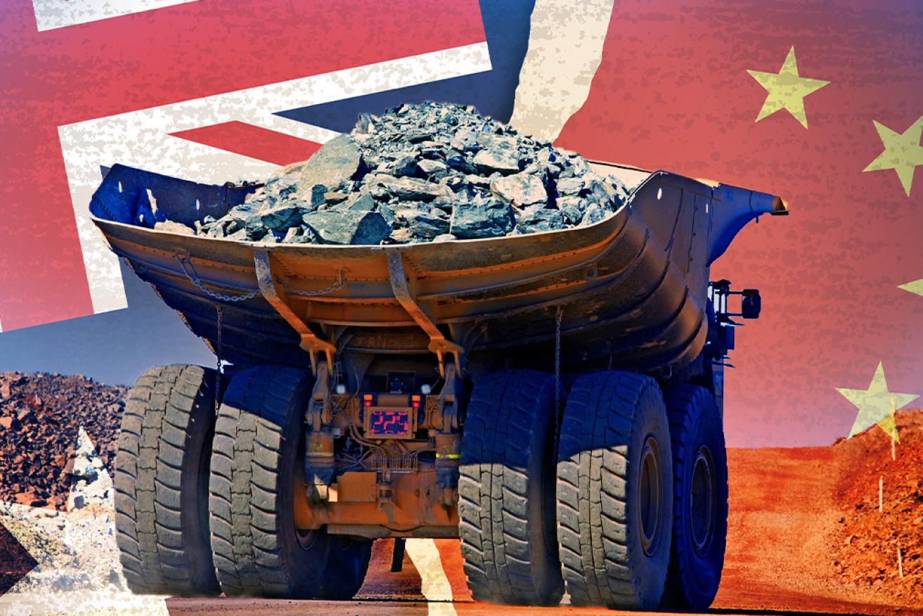China's efforts to punish Australia are growing as iron ore prices plummet.