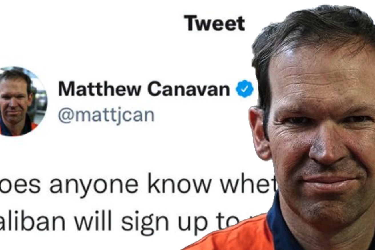 Matt Canavan has stirred anger with an inflammatory tweet on the Afghanistan situation.