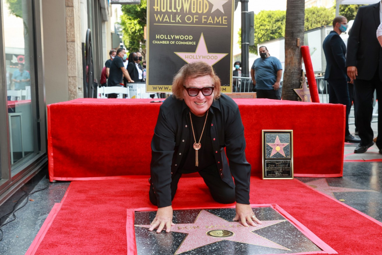 Don McLean's star was placed strategically outside The Piehole Shop on Hollywood Boulevard.