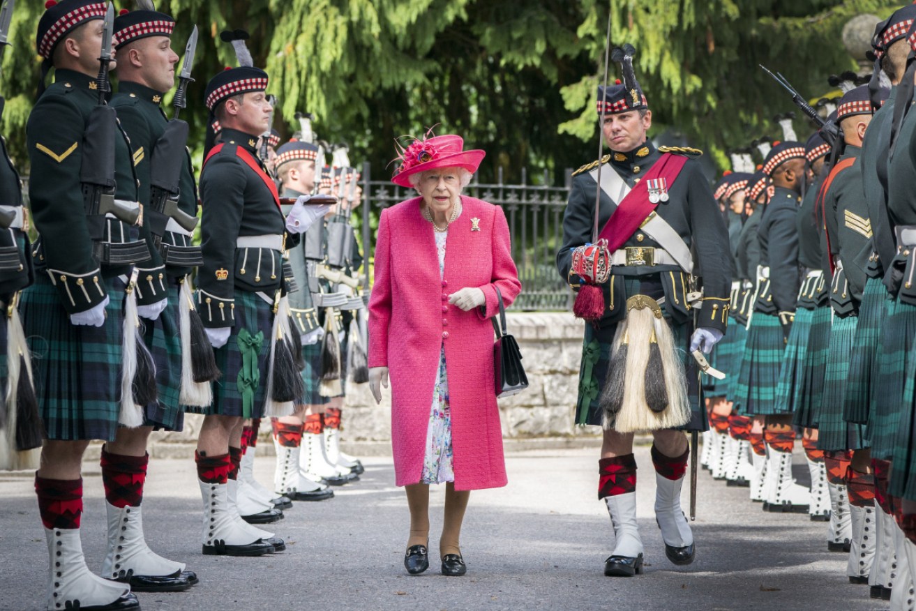 The Queen inspected the guard as she arrived at Balmoral last week.