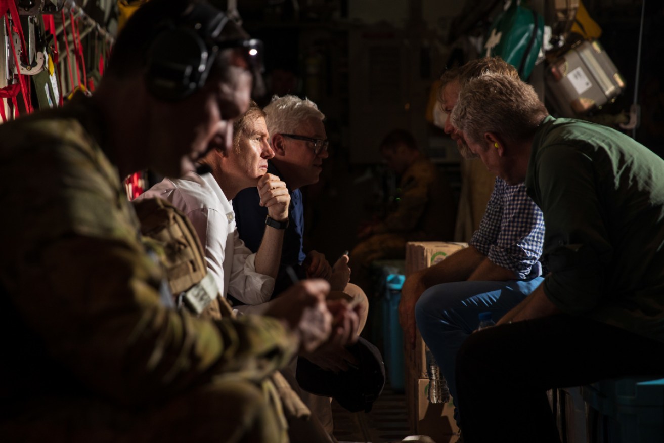 Aboard Australia's first rescue flight out of Kabul – on which 26 people were evacuated.