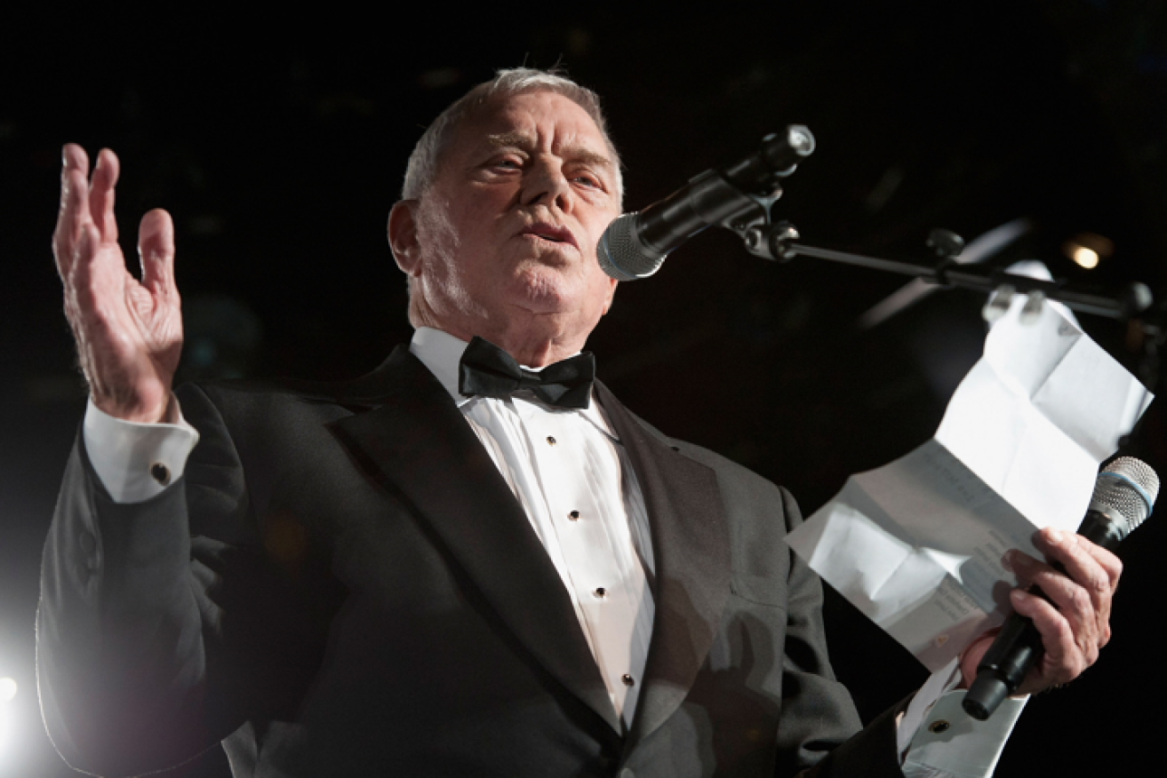 Tom T. Hall accepts his lifetime achievement award in Nashville in 2012.