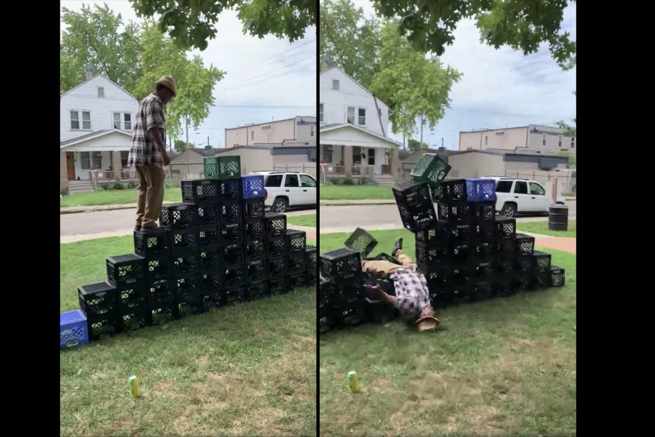 The viral milk crate challenge has doctors worried. 