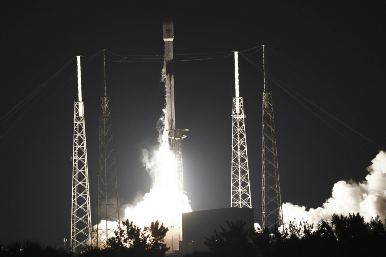 A recycled SpaceX Falcon rocket blasted off on Sunday.