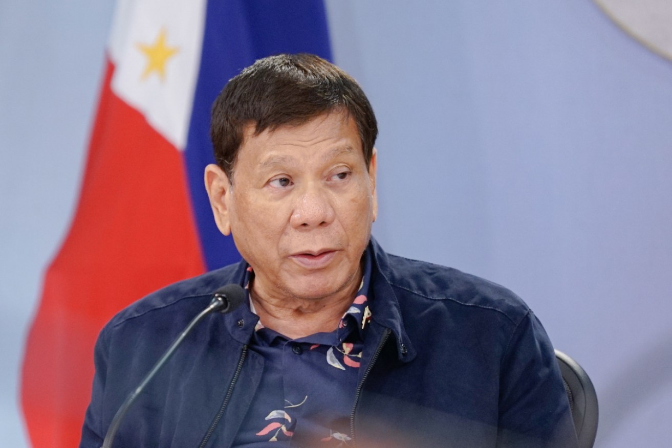 Philippines President Rodrigo Duterte has accepted his party's nomination to run for vice president.