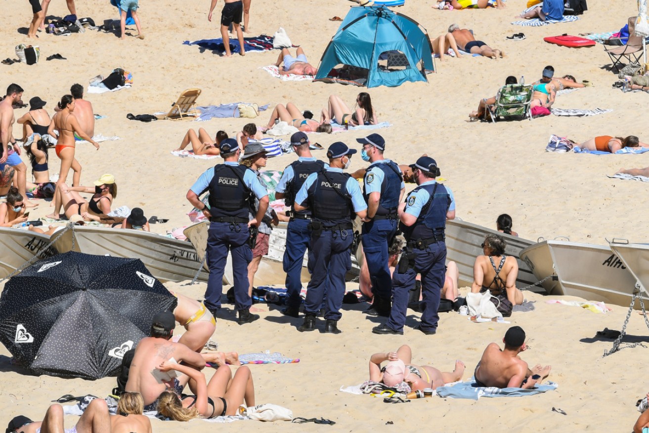 Beaches were crowded in Sydney on the weekend, despite the ongoing lockdown.