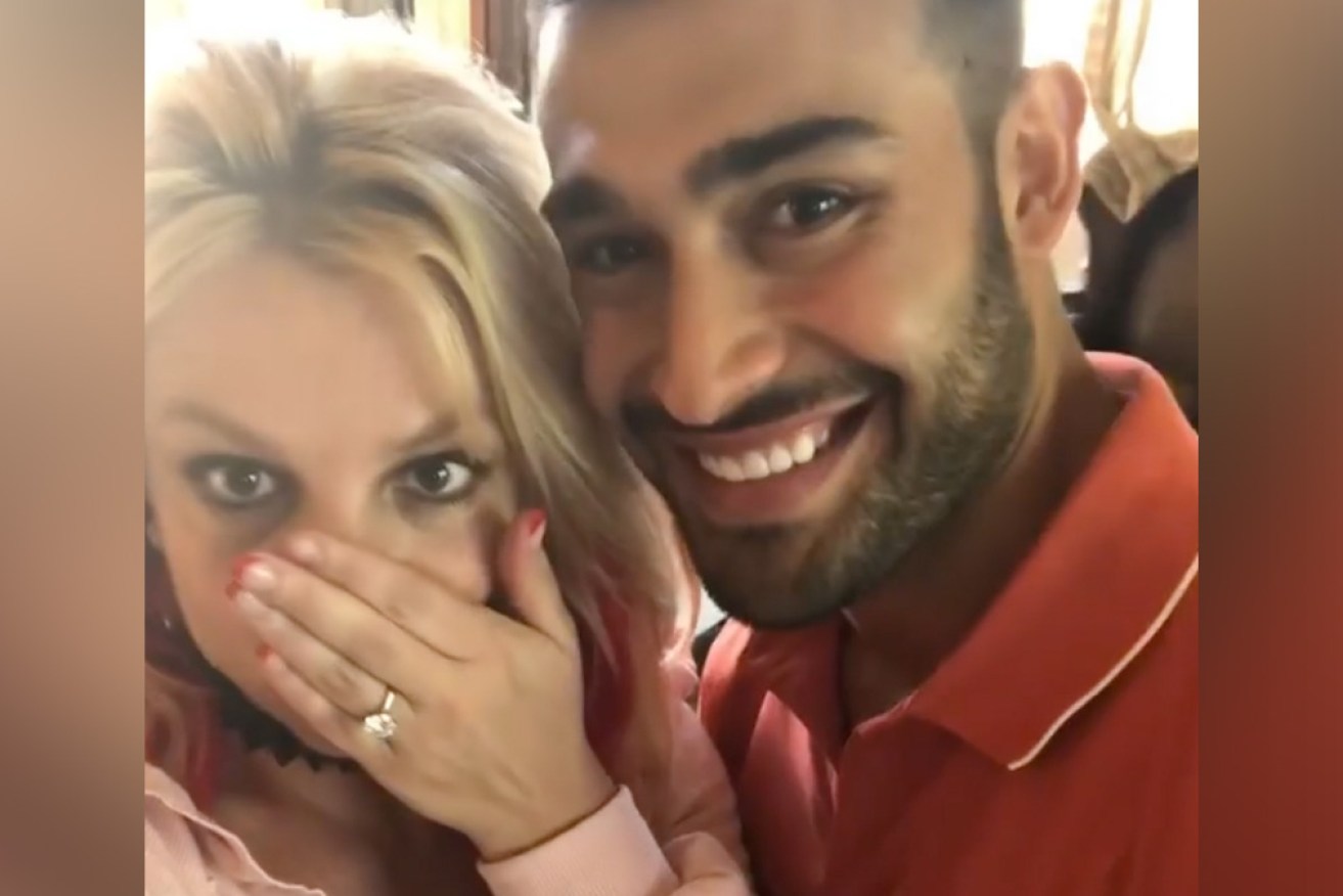 Britney Spears announced her engagement to Sam Asghari on Instagram.