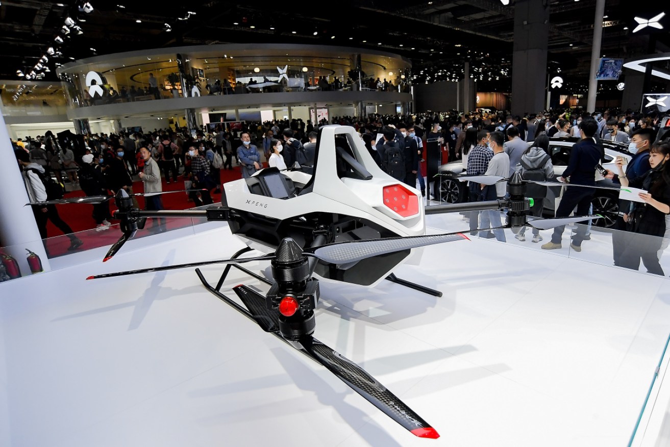 A Xpeng Motor Heitech flying vehicle on display in Shanghai in April.