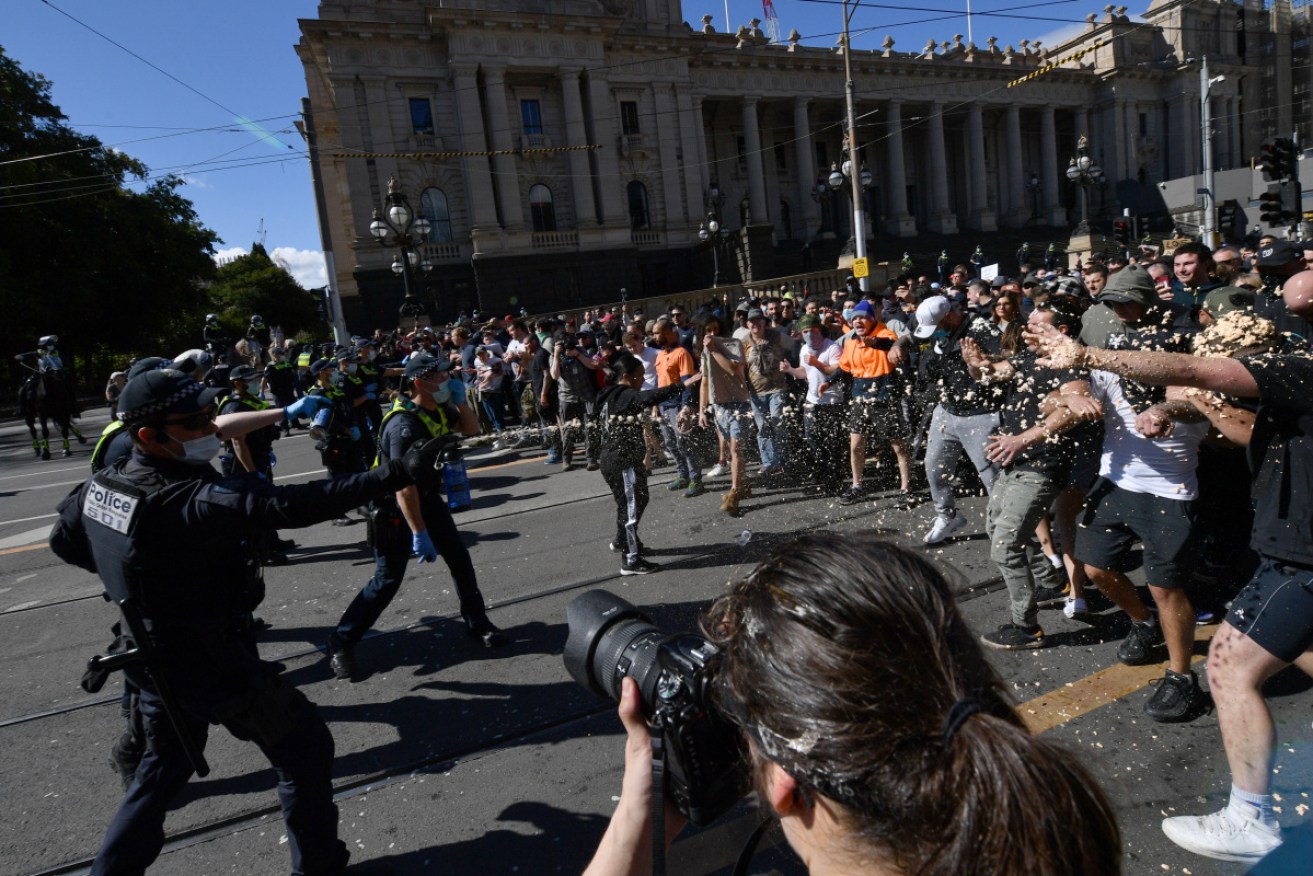 Police want to avoid a repeat of the violent anti-lockdown protests in Melbourne last month.