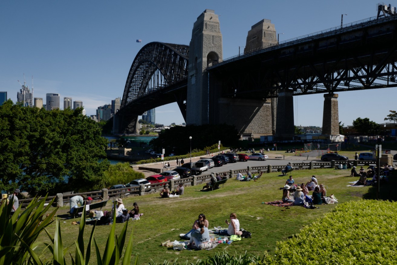 Socially distanced picnics are a thing for Sydney residents, as vaccination rates continue to climb.