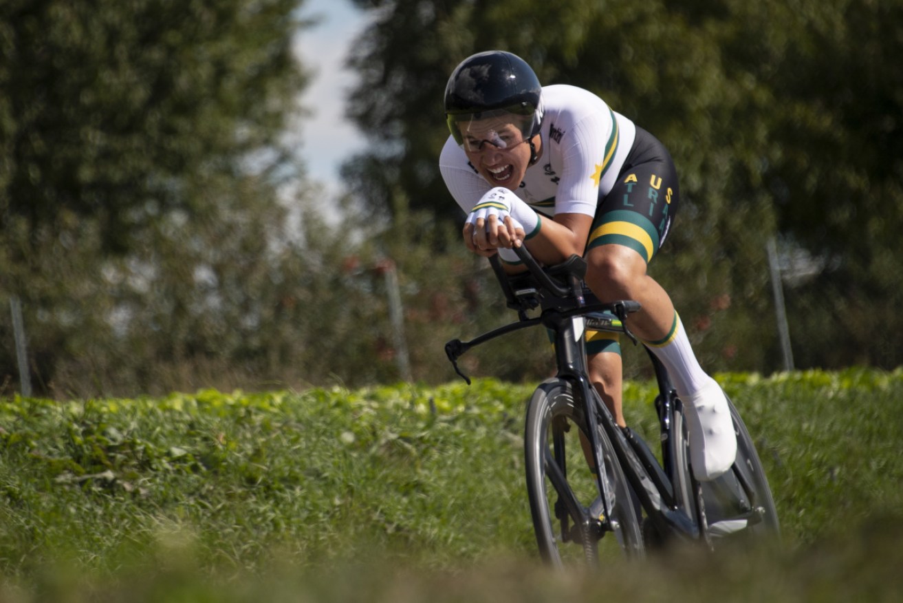 Luke Plapp of Australia has won silver at the world road championships.