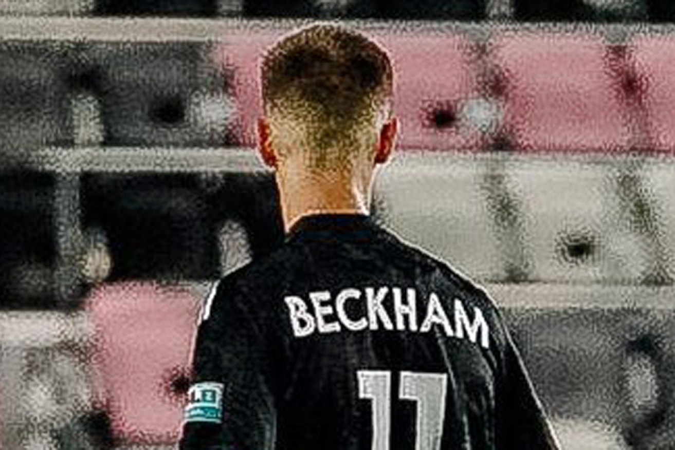 Romeo Beckham stepped out for a football team co-owned by dad David in his professional debut.