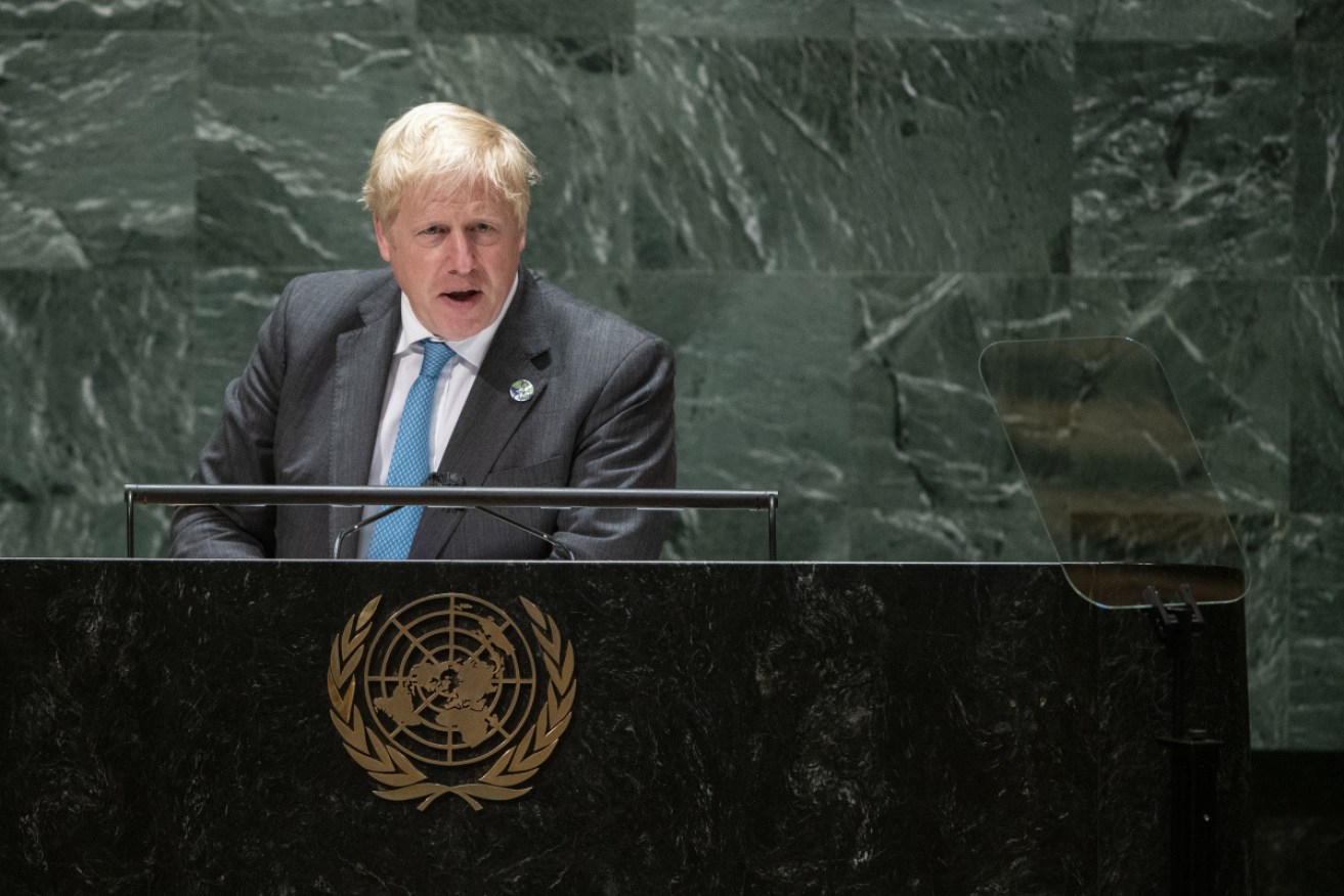 Boris Johnson has compared humanity's approach to climate change to that of a risk-taking teen.