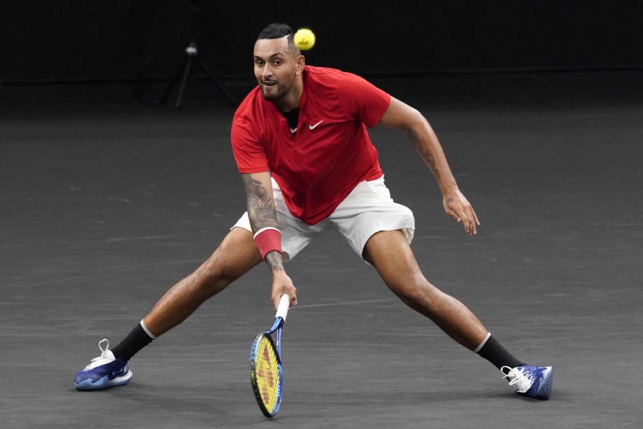 Tennis star Nick Kyrgios says he will have platelet-rich plasma therapy on a nagging knee injury.