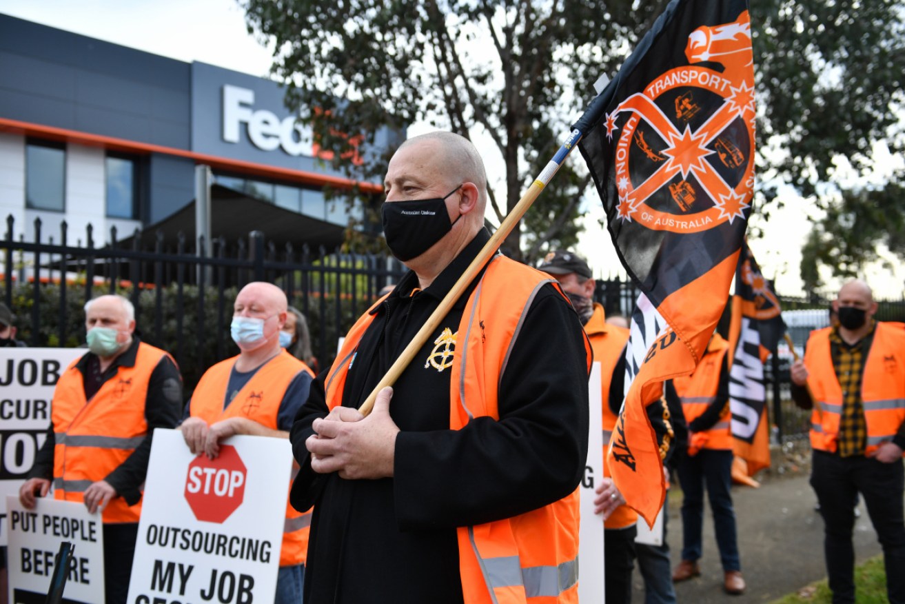 More delays are inevitable as FedEx parcel delivery workers strike for 24 hours over job security, a week after StarTrack workers walked off the job.