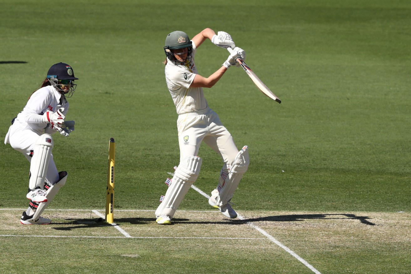 Ellyse Perry scored 68 not out in the first innings as Australia and India drew the women's Test.