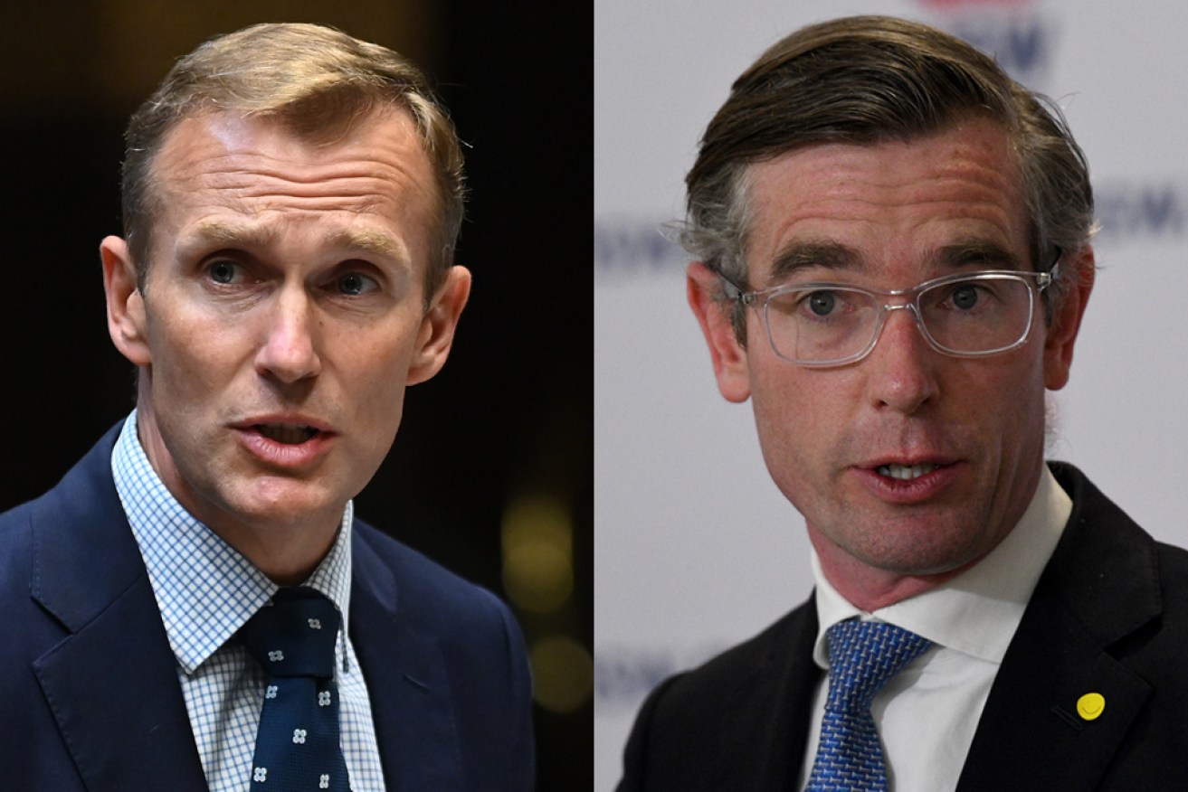 Rob Stokes (left) is determined to challenge Dominic Perrottet to be NSW premier.