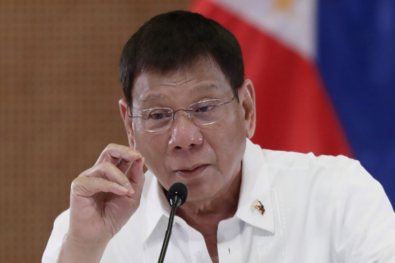 Philippines President Rodrigo Duterte says he is leaving politics. 
