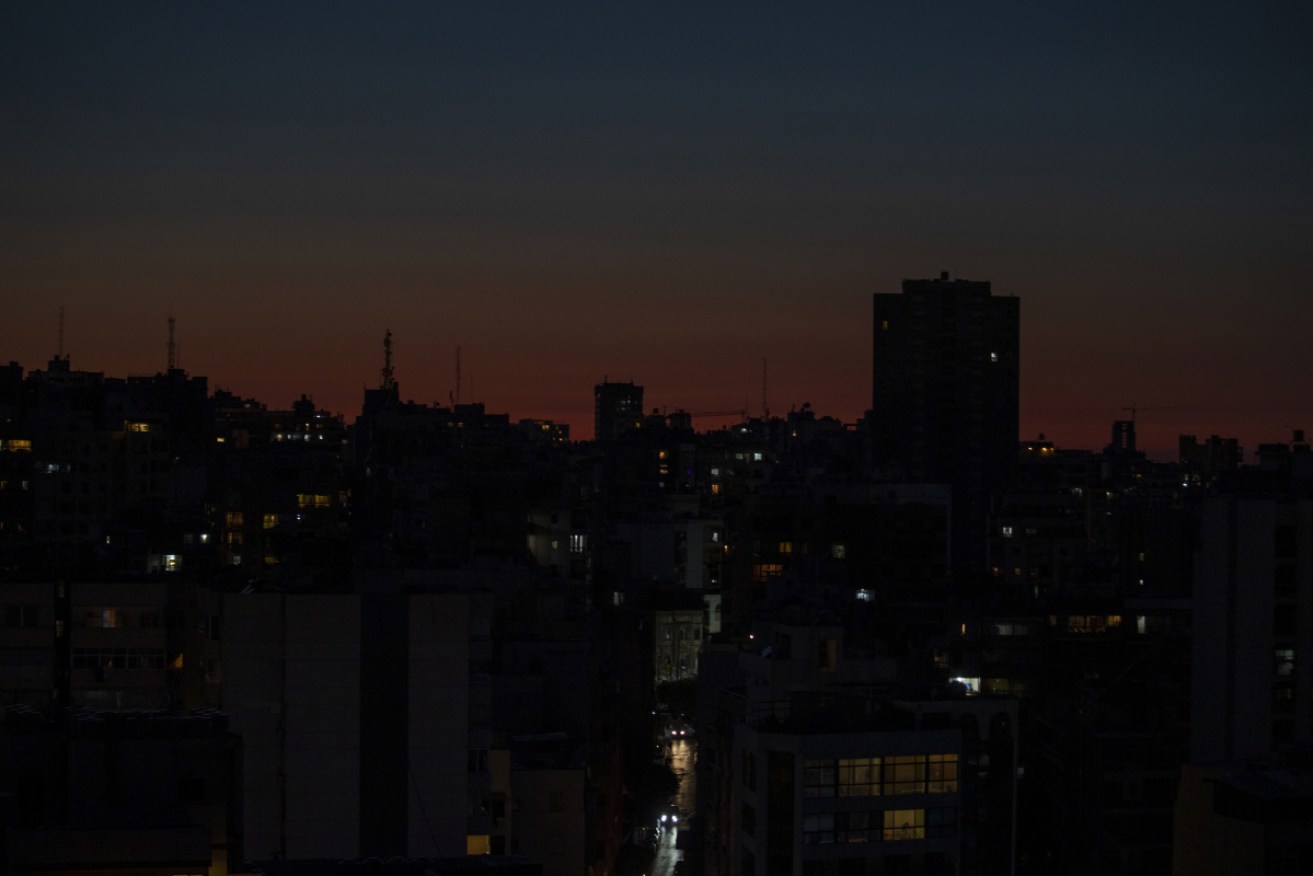 Lebanon's capital Beirut was in the dark. 