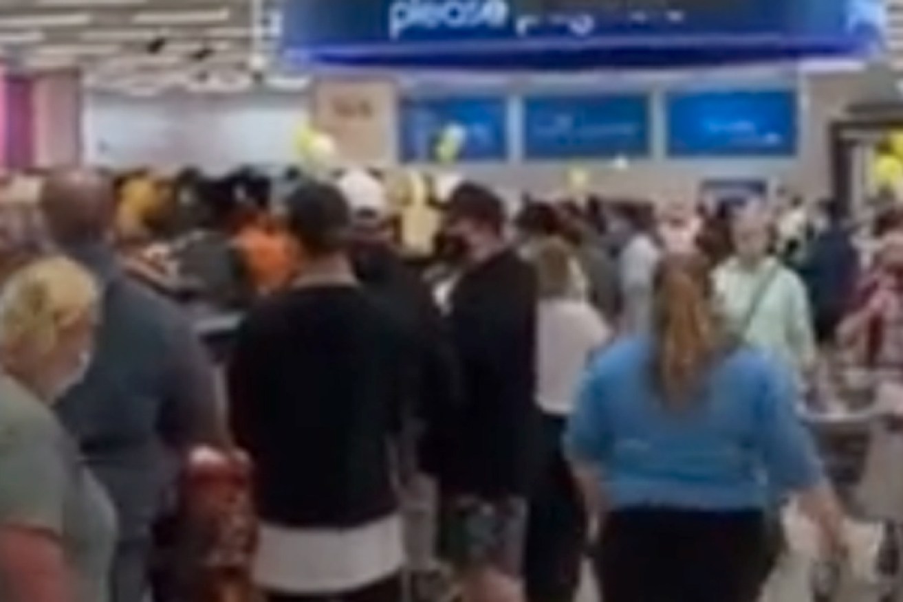 Kmart at Mount Druitt, in Sydney's west, just after midnight on Monday.