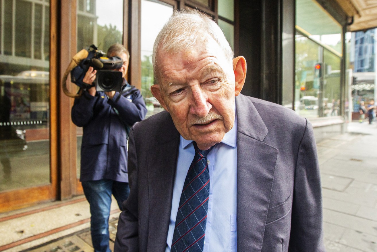 Former knight Ron Brierley has faced court on new child abuse material charges.