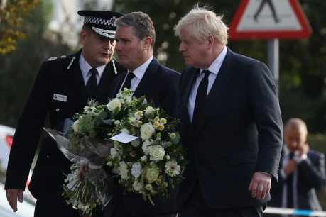 Boris Johnson mourns colleague David Amess at scene of his murder