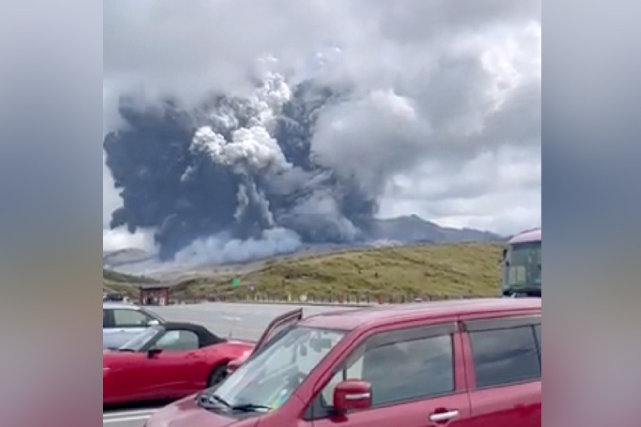 Japan's Mount Aso on the island of Kyushu has erupted, prompting raised alert levels.