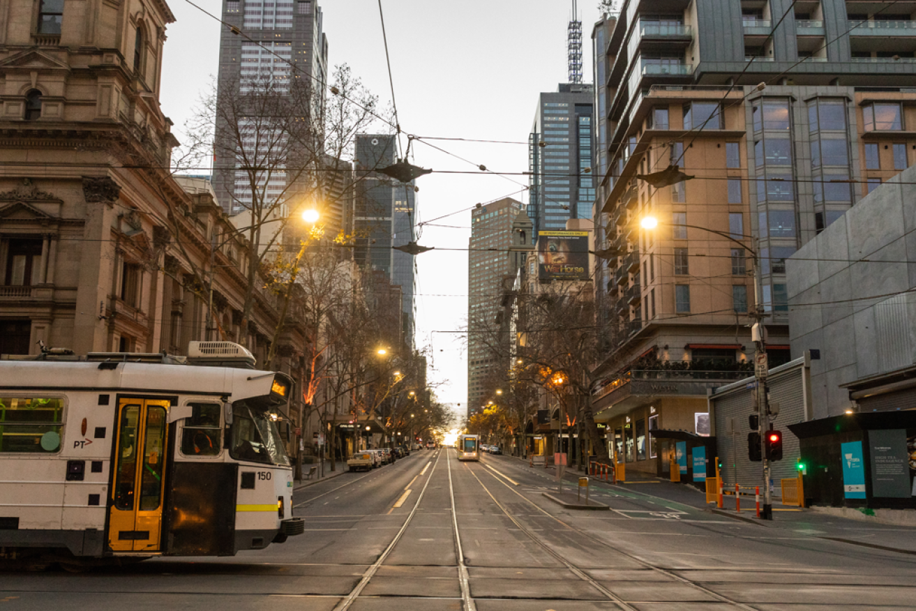 Greg Hunt doesn't rate the return of the lockdowns that made Melbourne's CBD a ghost town. <i> Photo: Getty</i>
