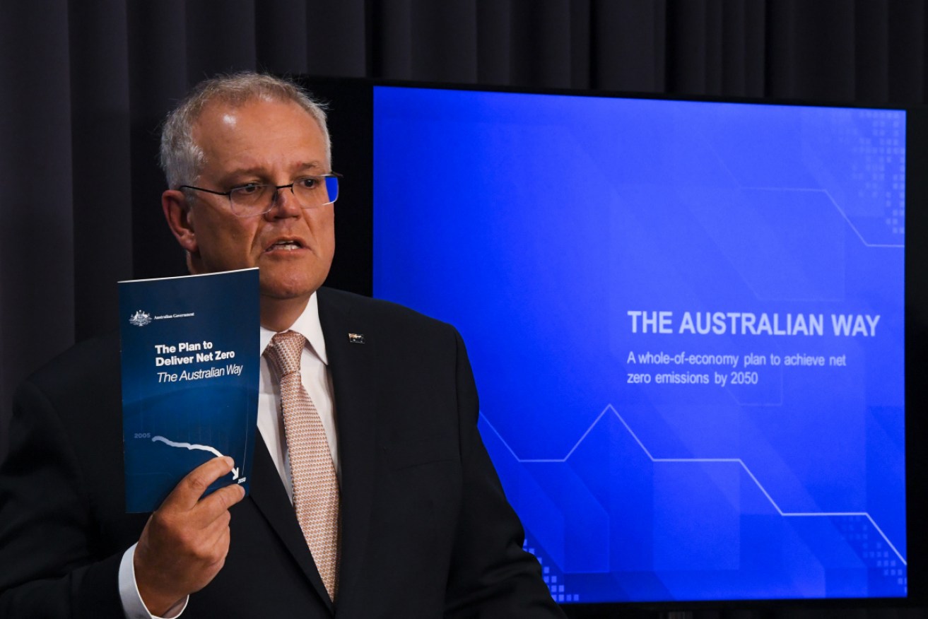 Scott Morrison announces the net zero plan.