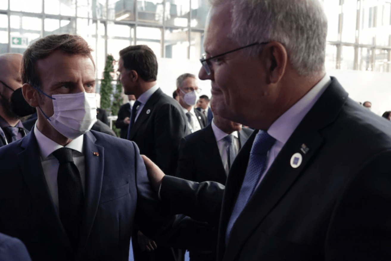 Mr Macron and Mr Morrison meet at the G20 on Saturday.