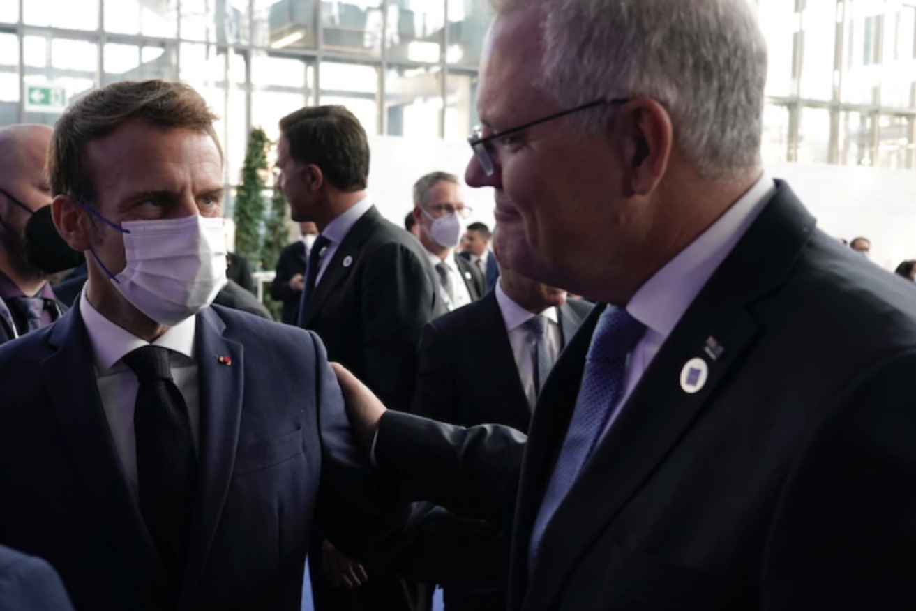 Mr Macron and Mr Morrison meet at the G20 on Saturday.