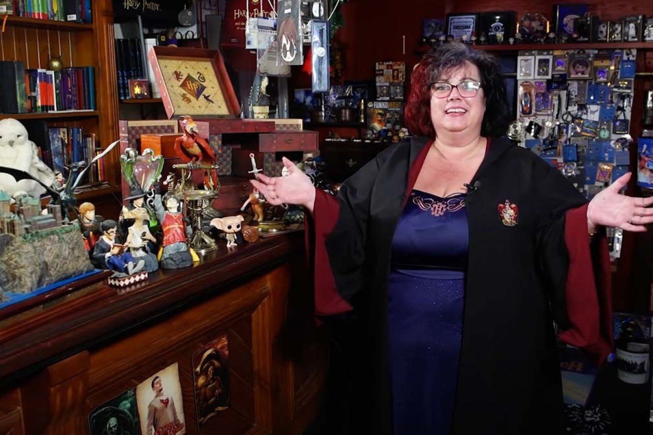 Tracey Nicol-Lewis has the world's largest collection of Wizarding World memorabilia. 
