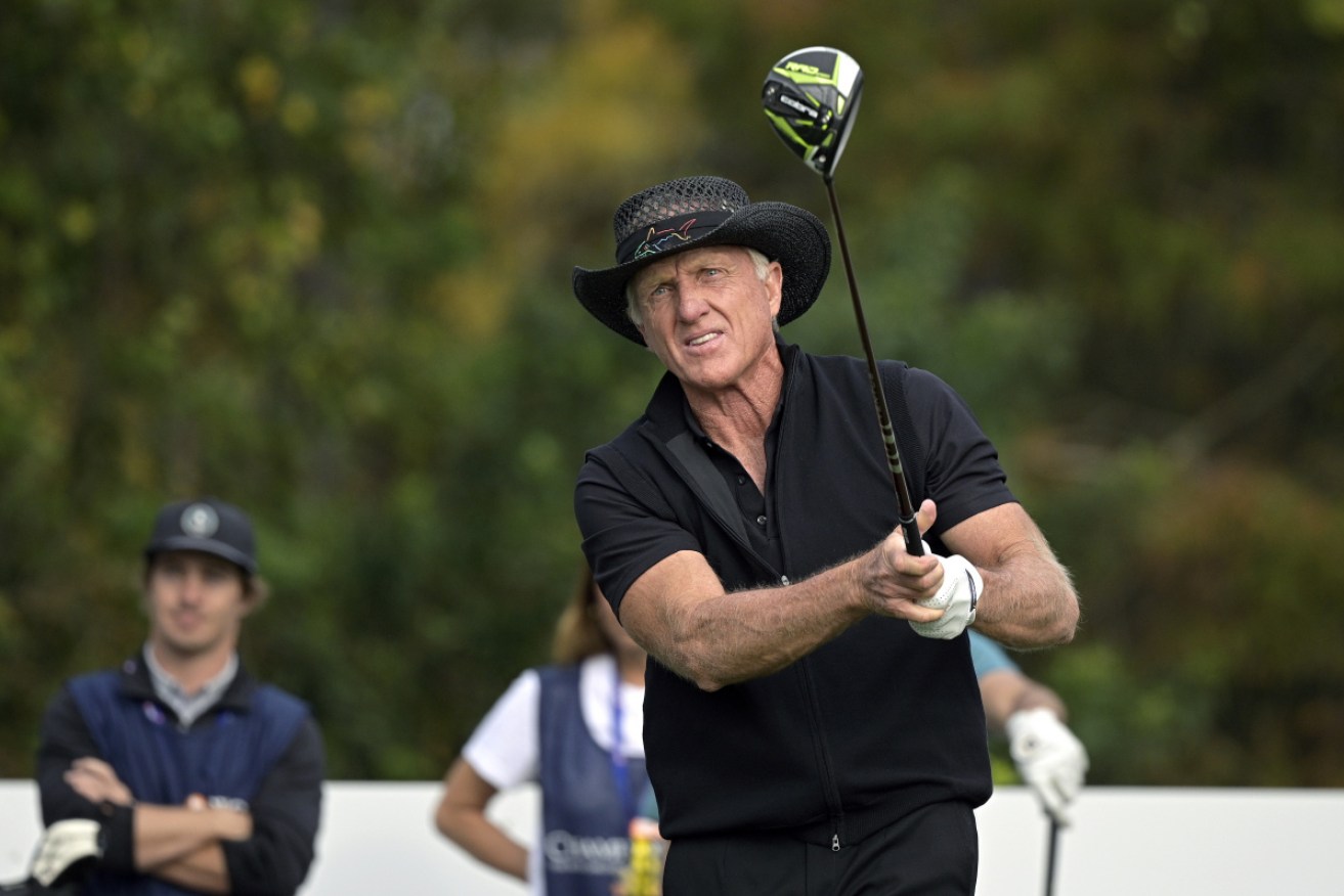 Greg Norman was coy about any broadcast deal the last time he was asked.